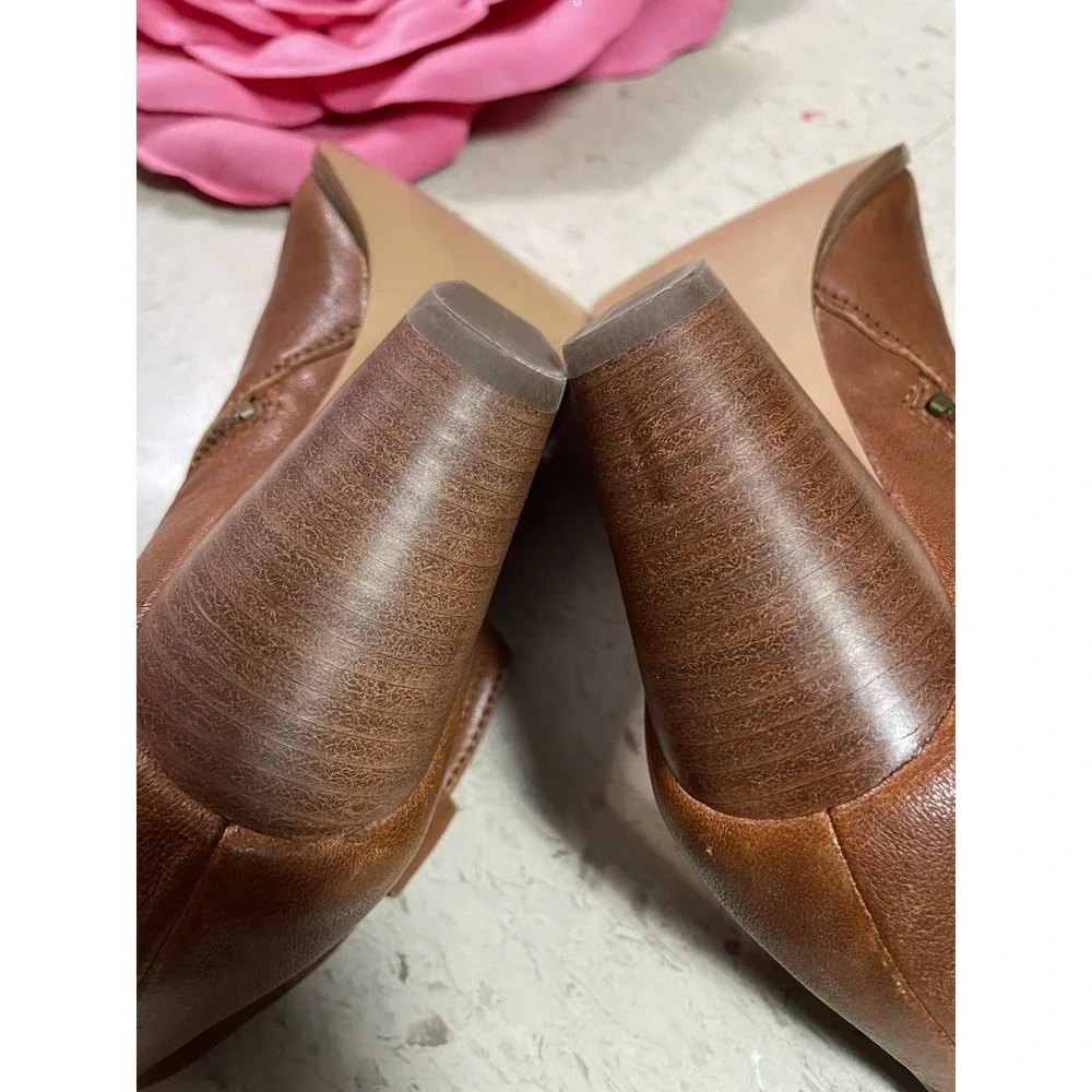 FRYE‎ Women's Sz 9.5M Reina Cognac Leather Western Ankle Bootie Festival Concert